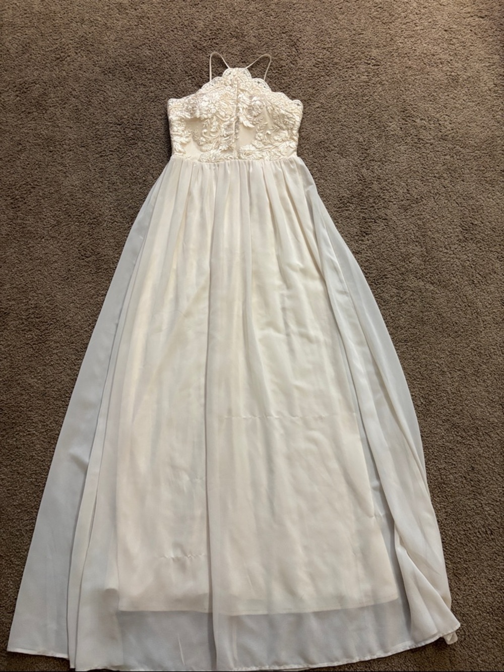 Soieblu Ivory Lace Bodice Maxi Dress